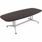 Special-T ZIA Series Conference Tables, Elipse Top, 84" W x 48" D x 29" H, Ebony Recon HPL, Powder Coated Double Column Cast Aluminum/Steel Base, 2 Tables per Bundle