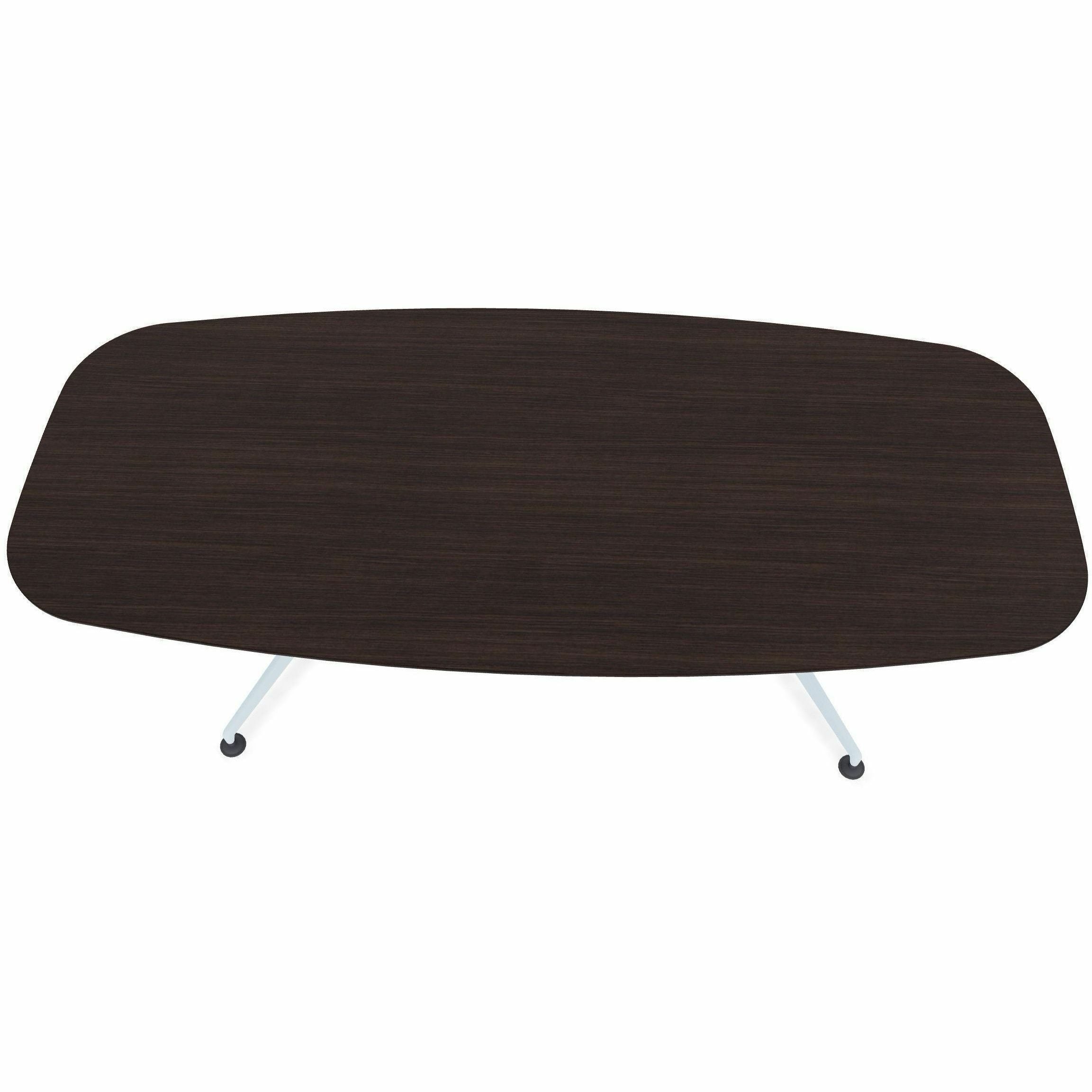 Special-T ZIA Series Conference Tables, Elipse Top, 84" W x 48" D x 29" H, Ebony Recon HPL, Powder Coated Double Column Cast Aluminum/Steel Base, 2 Tables per Bundle