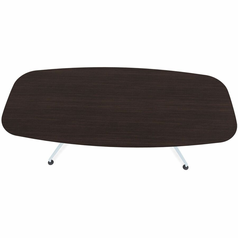 Special-T ZIA Series Conference Tables, Elipse Top, 84" W x 48" D x 29" H, Ebony Recon HPL, Powder Coated Double Column Cast Aluminum/Steel Base, 2 Tables per Bundle