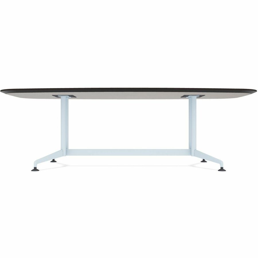 Special-T ZIA Series Conference Tables, Elipse Top, 84" W x 48" D x 29" H, Ebony Recon HPL, Powder Coated Double Column Cast Aluminum/Steel Base, 2 Tables per Bundle