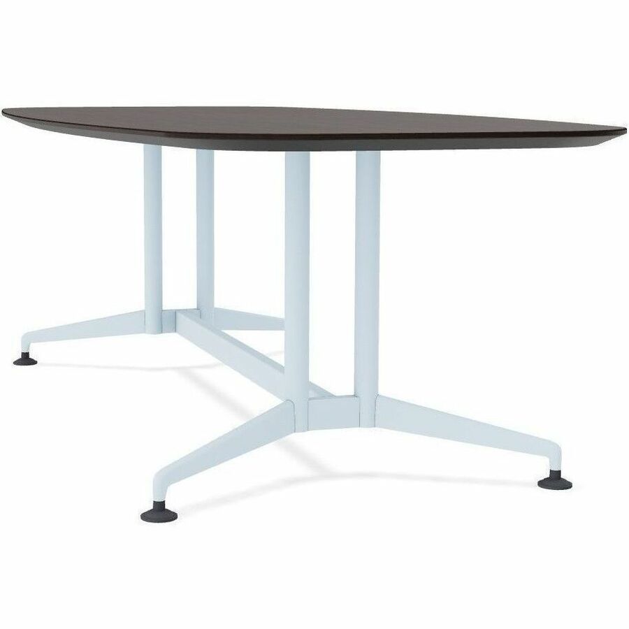 Special-T ZIA Series Conference Tables, Elipse Top, 84" W x 48" D x 29" H, Ebony Recon HPL, Powder Coated Double Column Cast Aluminum/Steel Base, 2 Tables per Bundle