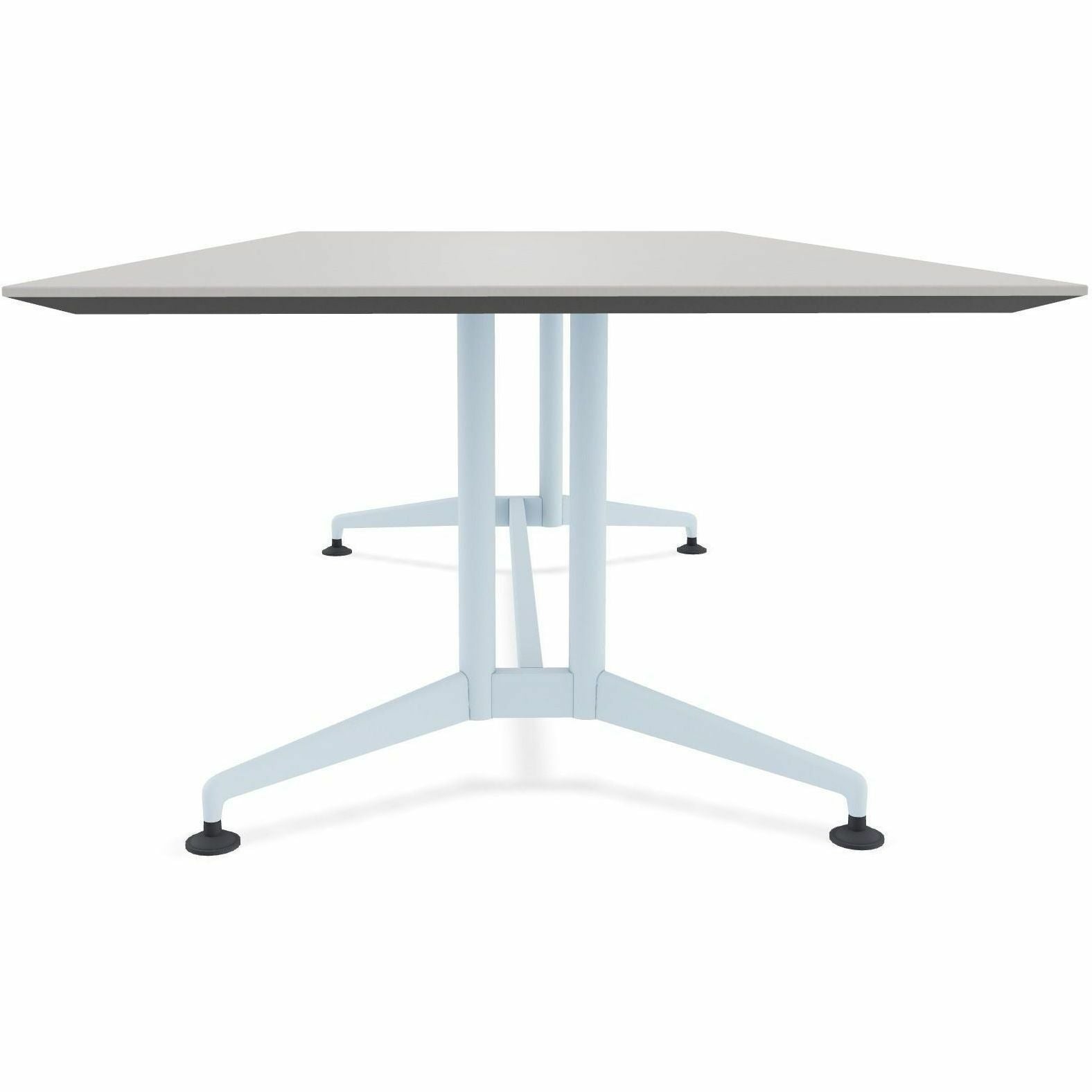 Special-T ZIA Series Conference Tables, Rectangle Top, 84" W x 48" D x 29" H, Gray High Pressure Laminate, Powder Coated Double Column Cast Aluminum/Steel Base, 2 Tables per Bundle