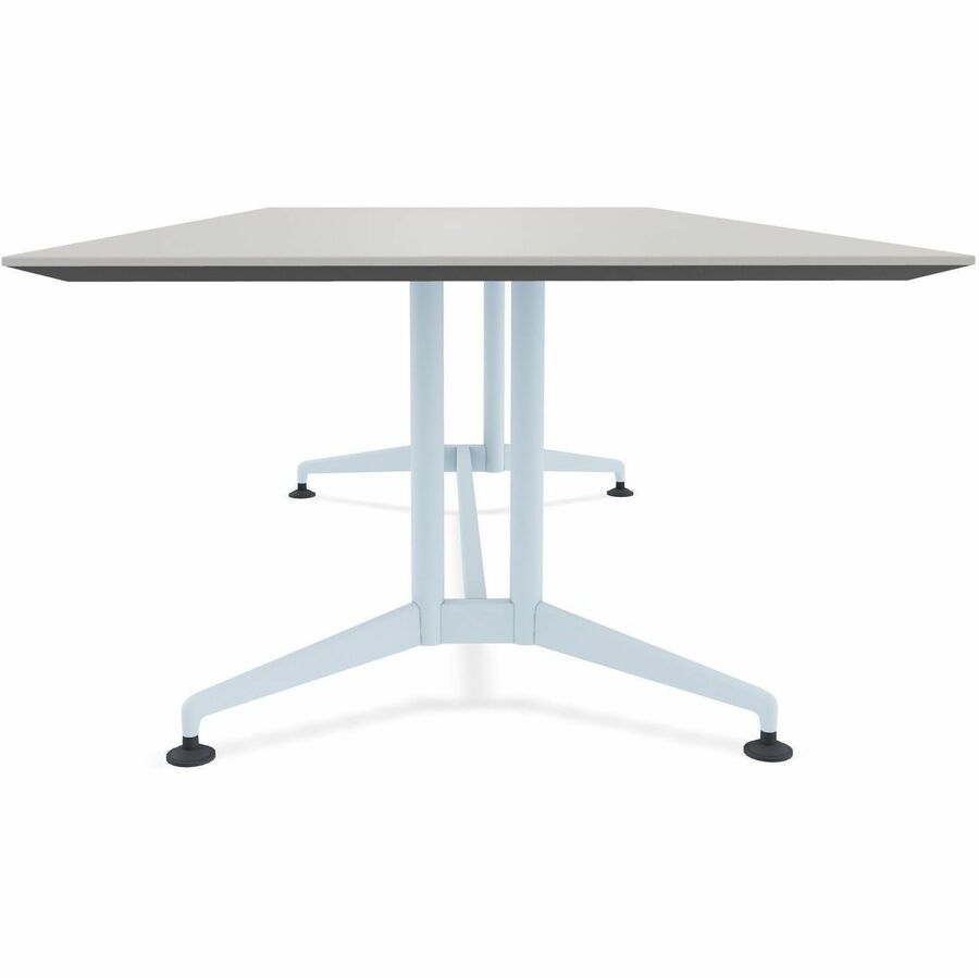 Special-T ZIA Series Conference Tables, Rectangle Top, 84" W x 48" D x 29" H, Gray High Pressure Laminate, Powder Coated Double Column Cast Aluminum/Steel Base, 2 Tables per Bundle
