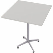 Special-T ZIA Series Hospitality Tables, Square 42"x42"x42", Powder Coated X-Shaped Base, Mid-Century Modern, Gray High Pressure Laminate, Cast Aluminum/Steel Base, 6 Tables per Bundle