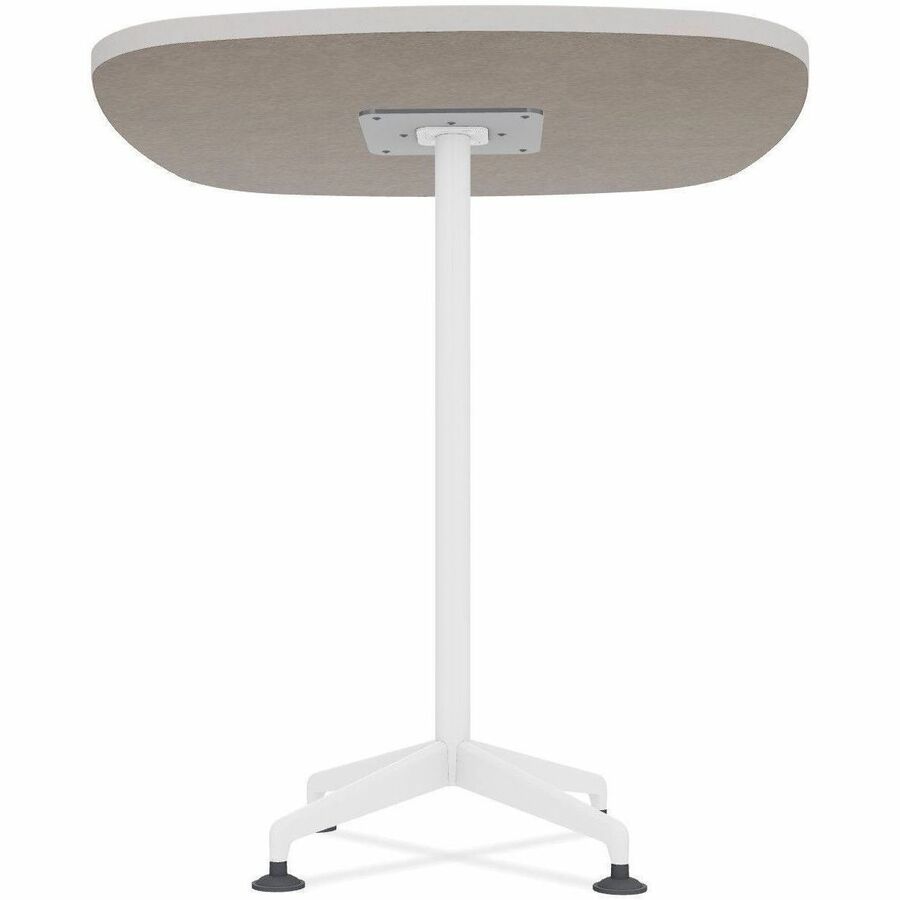 Special-T ZIA Series Hospitality Tables, Square 42"x42"x42", Powder Coated X-Shaped Base, Mid-Century Modern, Gray High Pressure Laminate, Cast Aluminum/Steel Base, 6 Tables per Bundle