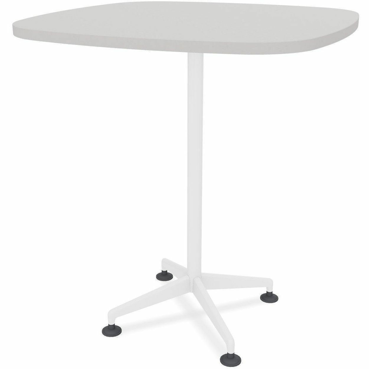 Special-T ZIA Series Hospitality Tables, Square 42"x42"x42", Powder Coated X-Shaped Base, Mid-Century Modern, Gray High Pressure Laminate, Cast Aluminum/Steel Base, 6 Tables per Bundle
