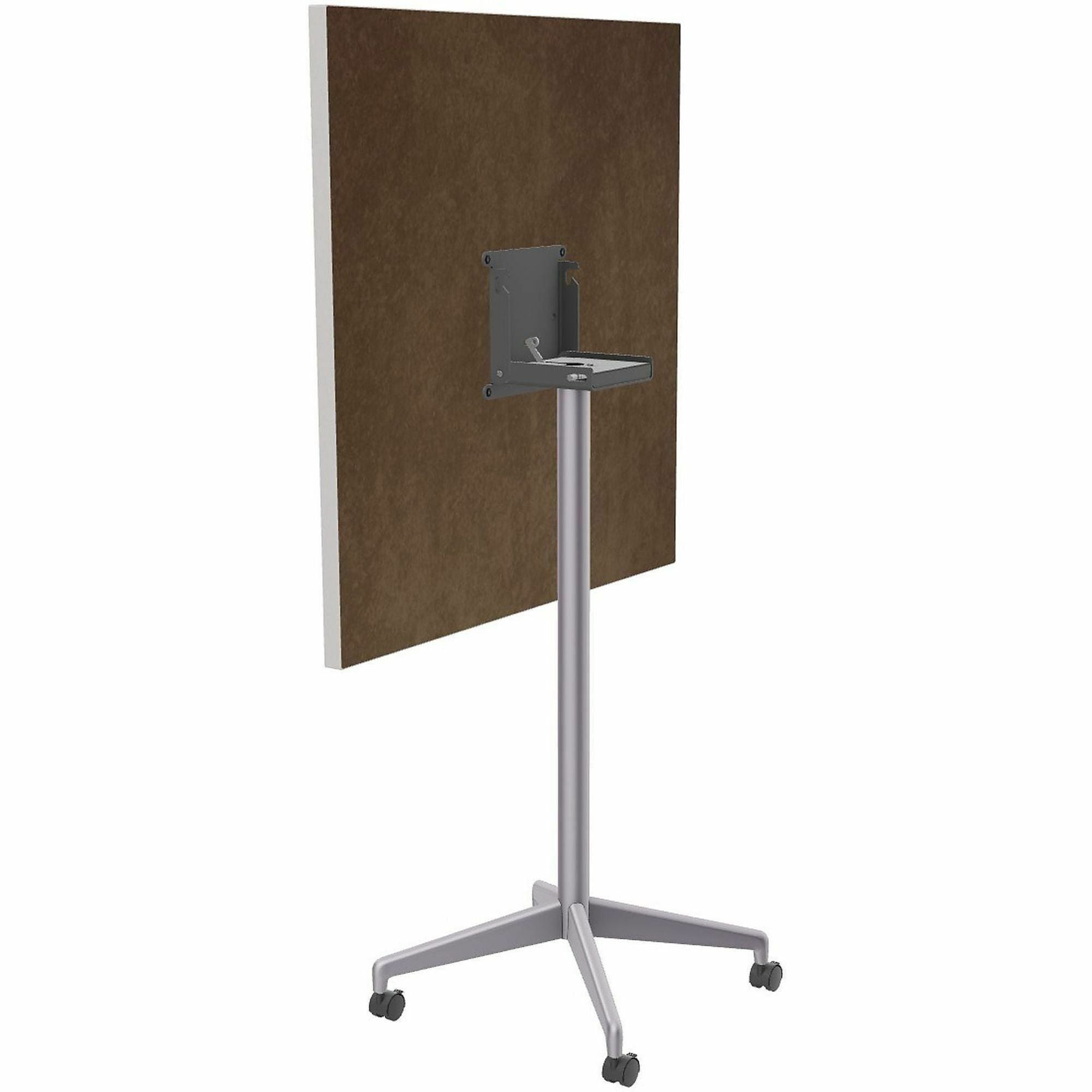 Special-T ZIA Series Hospitality Tables, Square 42"x42"x42", Powder Coated X-Shaped Base, Mid-Century Modern, Gray High Pressure Laminate, Cast Aluminum/Steel Base, 6 Tables per Bundle