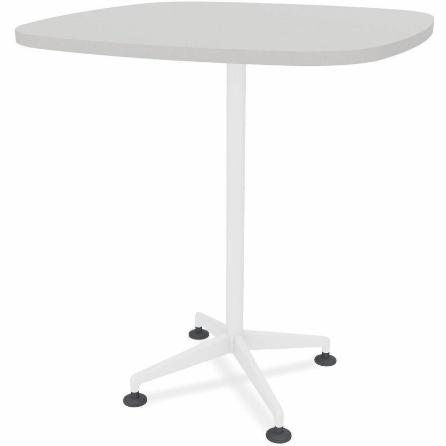 Special-T ZIA Series Hospitality Tables, Square 42"x42"x42", Powder Coated X-Shaped Base, Mid-Century Modern, Gray High Pressure Laminate, Cast Aluminum/Steel Base, 6 Tables per Bundle