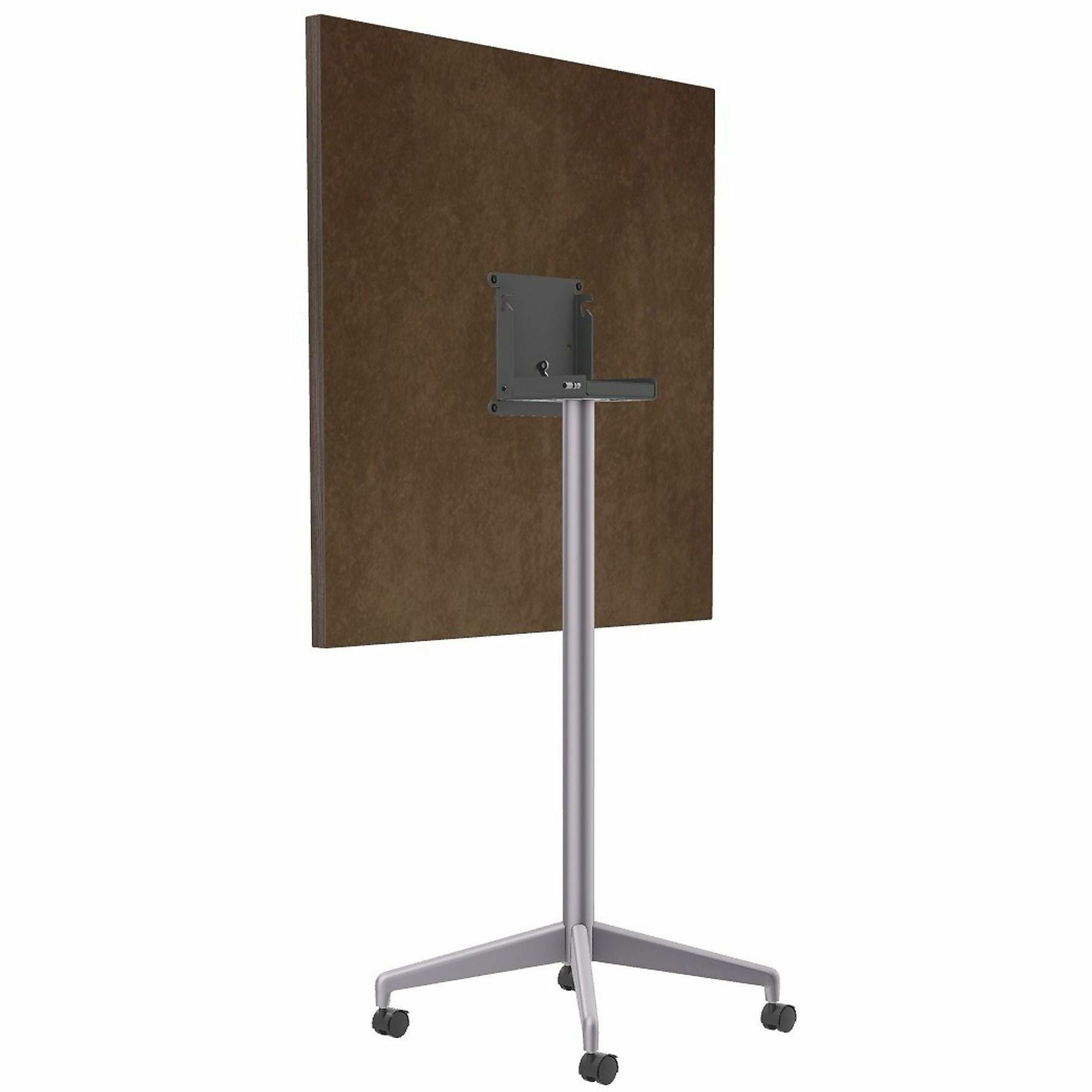 Special-T ZIA Series Hospitality Tables, Square 36"x36" Top, 42" Height, Gray Driftwood HPL, Powder Coated X-Shaped Cast Aluminum/Steel Base, Mid-Century Modern Style, 6 per Bundle