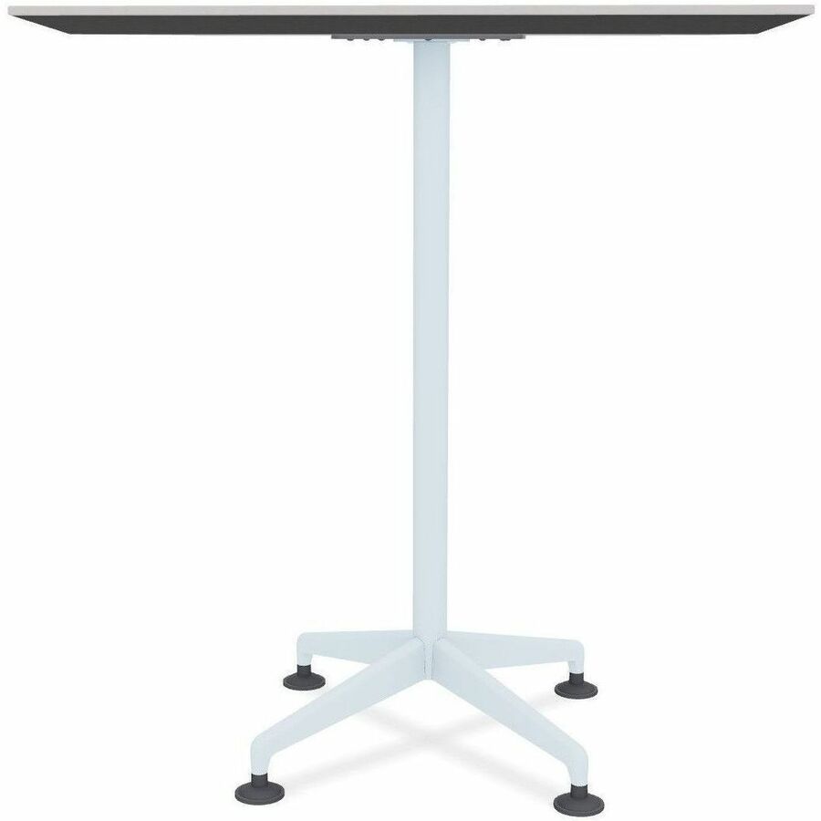 Special-T ZIA Series Hospitality Tables, Square 36"x36" Top, 42" Height, Gray Driftwood HPL, Powder Coated X-Shaped Cast Aluminum/Steel Base, Mid-Century Modern Style, 6 per Bundle