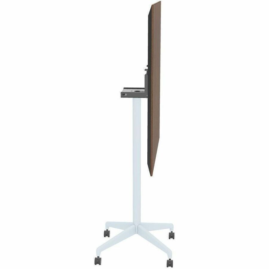 Special-T ZIA Series Hospitality Tables, Square 42"x42" Walnut High Pressure Laminate Top, Powder Coated X-Shaped Cast Aluminum/Steel Base, Mid-Century Modern Style, 42" Height, 6 Tables per Bundle