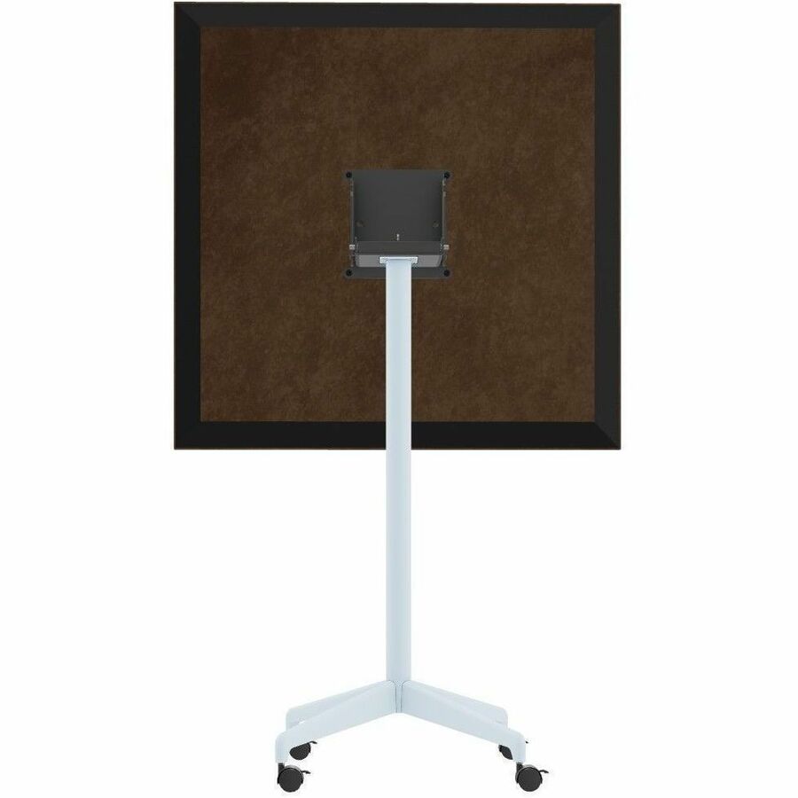 Special-T ZIA Series Hospitality Tables, Square 42"x42" Walnut High Pressure Laminate Top, Powder Coated X-Shaped Cast Aluminum/Steel Base, Mid-Century Modern Style, 42" Height, 6 Tables per Bundle