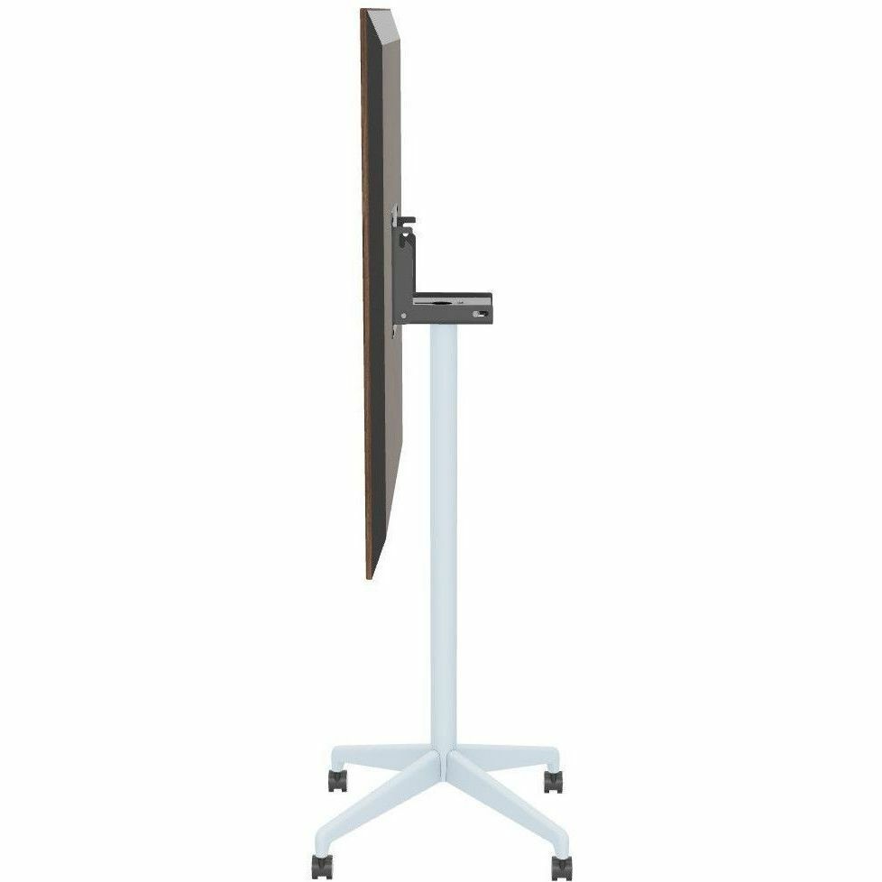 Special-T ZIA Series Hospitality Tables, Square 42"x42" Walnut High Pressure Laminate Top, Powder Coated X-Shaped Cast Aluminum/Steel Base, Mid-Century Modern Style, 42" Height, 6 Tables per Bundle