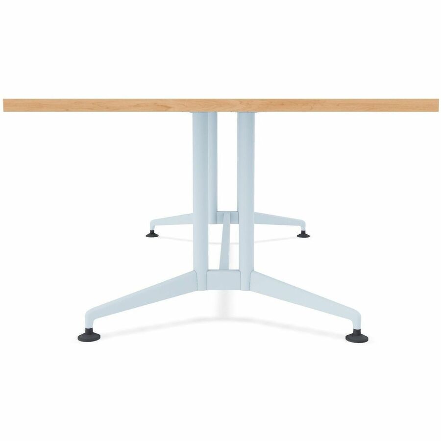 Special-T ZIA Series Conference Tables, Rectangle Top, 84" W x 48" D x 29" H, Kensington Maple HPL, Powder Coated Double Column Cast Aluminum/Steel Base, 2 Tables per Bundle