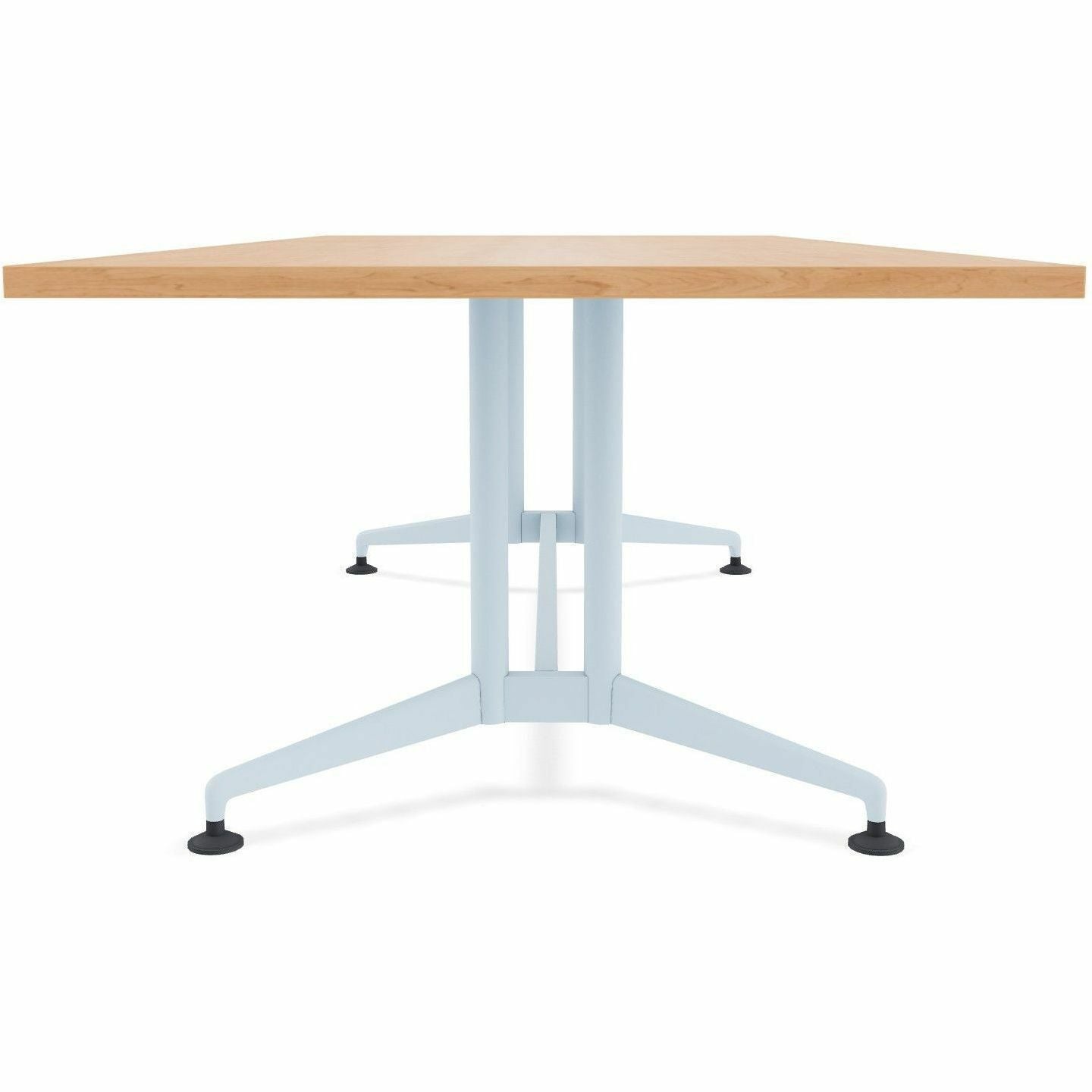 Special-T ZIA Series Conference Tables, Rectangle Top, 84" W x 48" D x 29" H, Kensington Maple HPL, Powder Coated Double Column Cast Aluminum/Steel Base, 2 Tables per Bundle