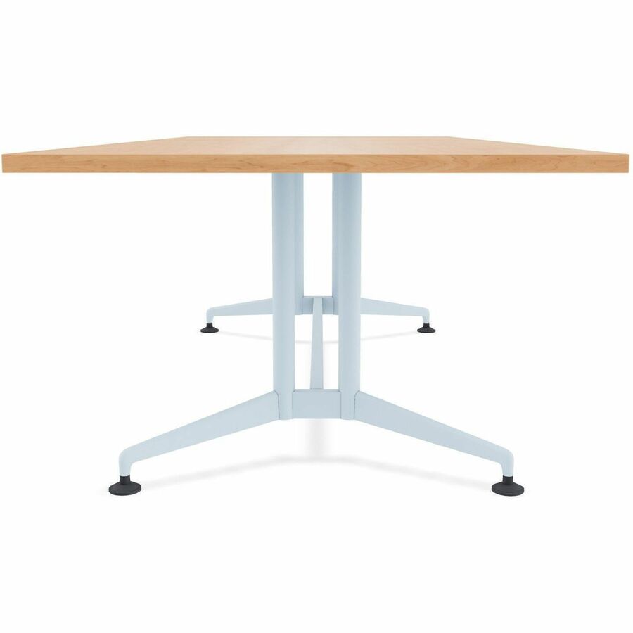 Special-T ZIA Series Conference Tables, Rectangle Top, 84" W x 48" D x 29" H, Kensington Maple HPL, Powder Coated Double Column Cast Aluminum/Steel Base, 2 Tables per Bundle
