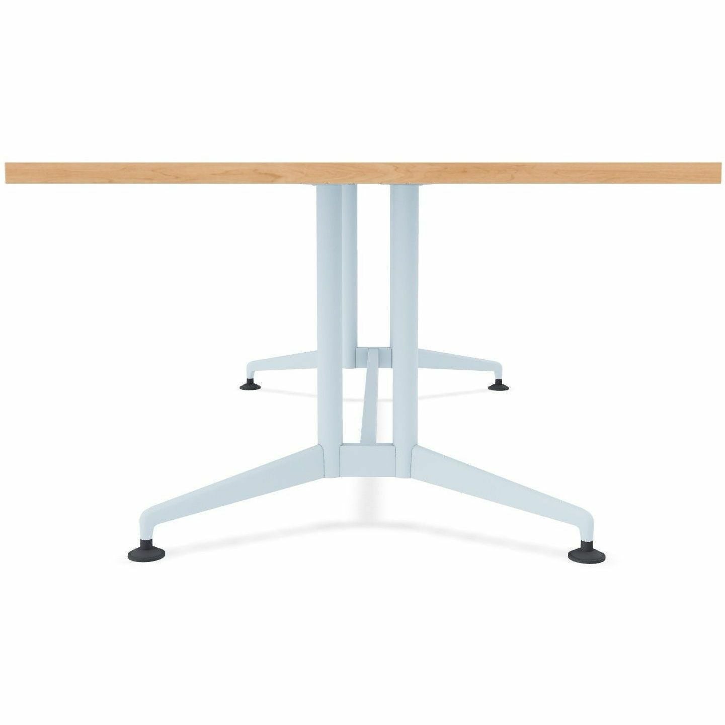 Special-T ZIA Series Conference Tables, Rectangle Top, 84" W x 48" D x 29" H, Kensington Maple HPL, Powder Coated Double Column Cast Aluminum/Steel Base, 2 Tables per Bundle
