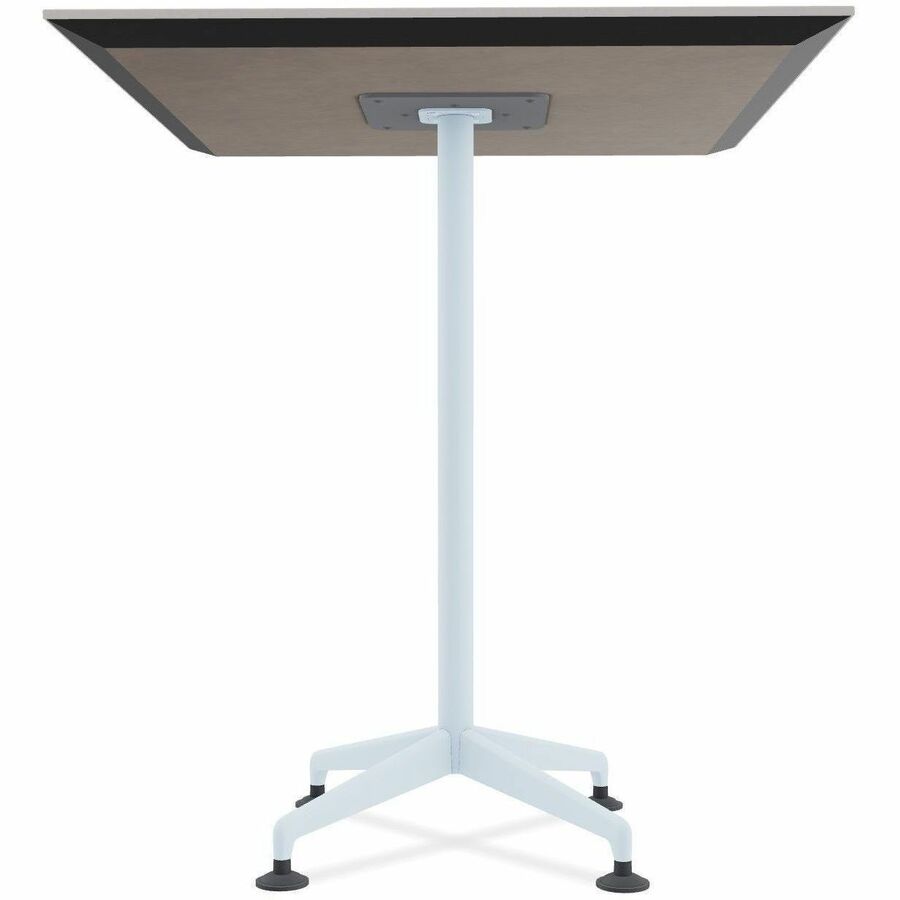 Special-T ZIA Series Hospitality Tables, Square 36"x36" Top, 42" Height, Powder Coated X-Shaped Base, Mid-Century Modern Style, Gray High Pressure Laminate, Cast Aluminum/Steel Base, 6 per Bundle