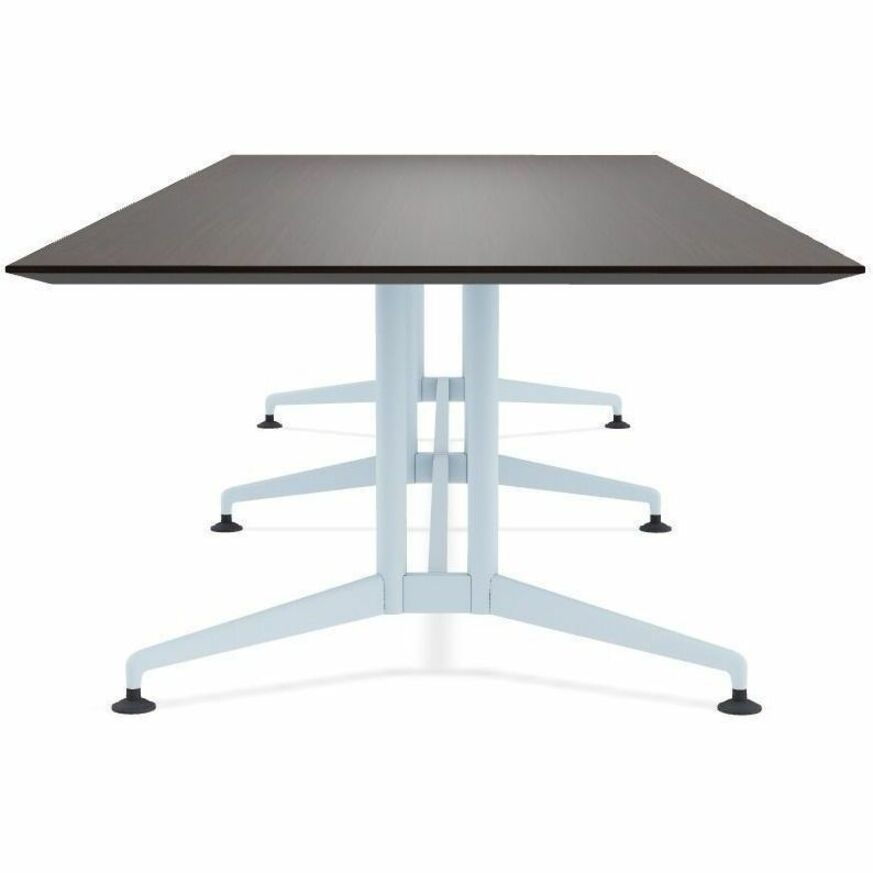 Special-T ZIA Series Conference Table, Rectangle Top, 10 ft x 48", 29" Height, Ebony Recon HPL, Powder Coated Double Column Cast Aluminum/Steel Base, 2 per Bundle
