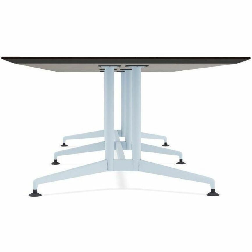 Special-T ZIA Series Conference Table, Rectangle Top, 10 ft x 48", 29" Height, Ebony Recon HPL, Powder Coated Double Column Cast Aluminum/Steel Base, 2 per Bundle