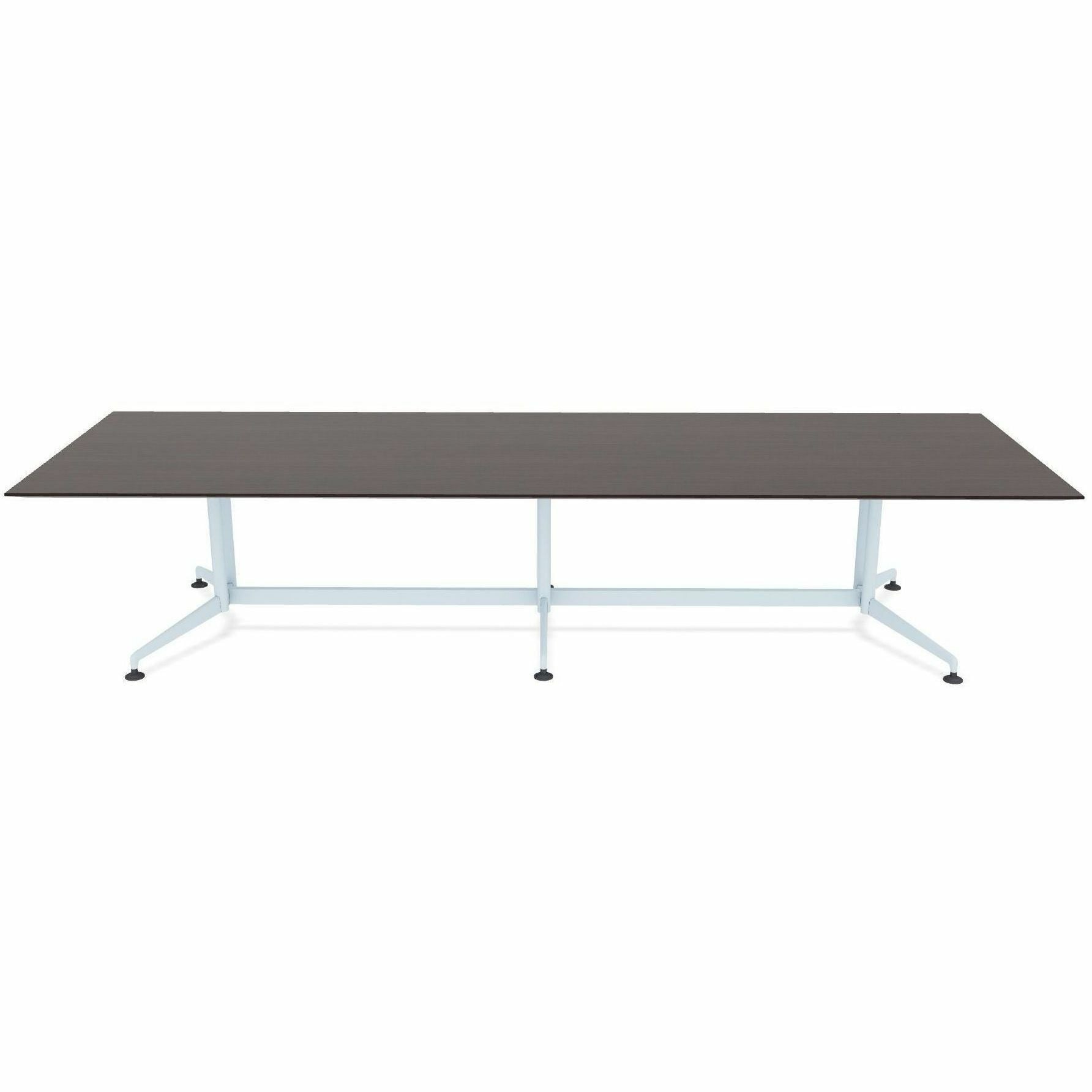 Special-T ZIA Series Conference Table, Rectangle Top, 10 ft x 48", 29" Height, Ebony Recon HPL, Powder Coated Double Column Cast Aluminum/Steel Base, 2 per Bundle