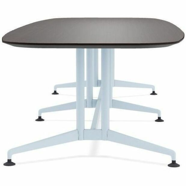 Special-T ZIA Series Conference Table, Elipse Top, 10 ft x 48", 29" Height, Ebony Recon HPL, Powder Coated Double Column Cast Aluminum/Steel Base, 2 per Bundle