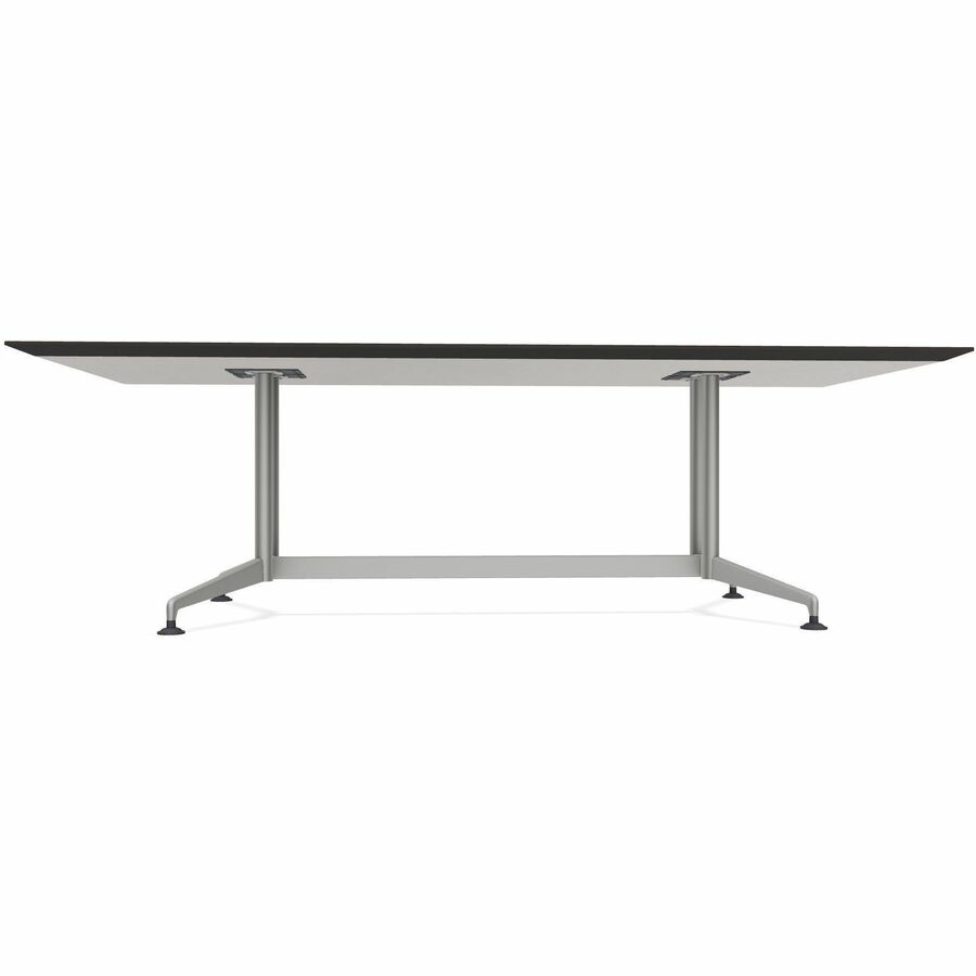 Special-T ZIA Series Conference Table, Rectangle, 96" x 48" x 29", Ebony Recon High Pressure Laminate, Powder Coated Double Column Cast Aluminum/Steel Base, 2 Tables per Bundle