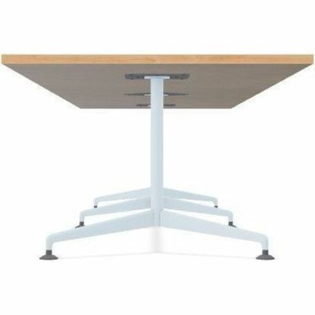 Special-T ZIA Series Conference Table, Rectangle Top, 12 ft x 48", 29" Height, Kensington Maple HPL, Powder Coated Double Column Cast Aluminum/Steel Base, 2 per Bundle