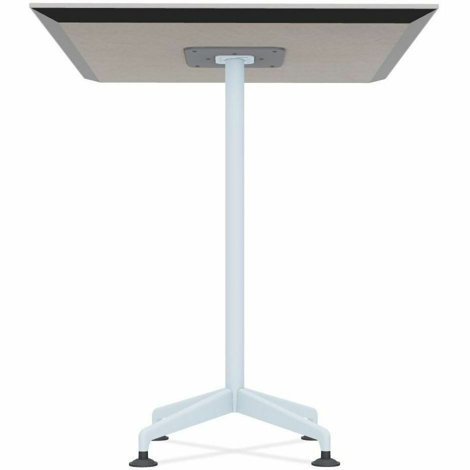 Special-T ZIA Series Hospitality Tables, Square 36"x36" Top, 42" Height, Powder Coated X-Shaped Base, Mid-Century Modern Style, Gray High Pressure Laminate, Cast Aluminum/Steel Base, 8 per Bundle