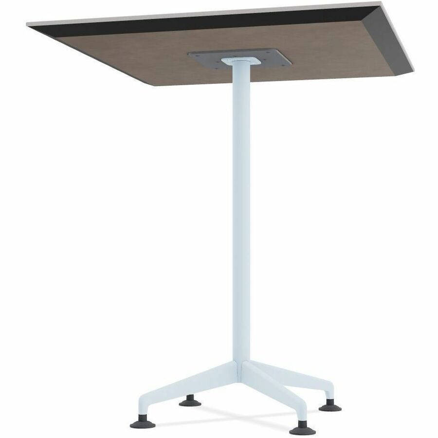 Special-T ZIA Series Hospitality Tables, Square 36"x36" Top, 42" Height, Powder Coated X-Shaped Base, Mid-Century Modern Style, Gray High Pressure Laminate, Cast Aluminum/Steel Base, 8 per Bundle