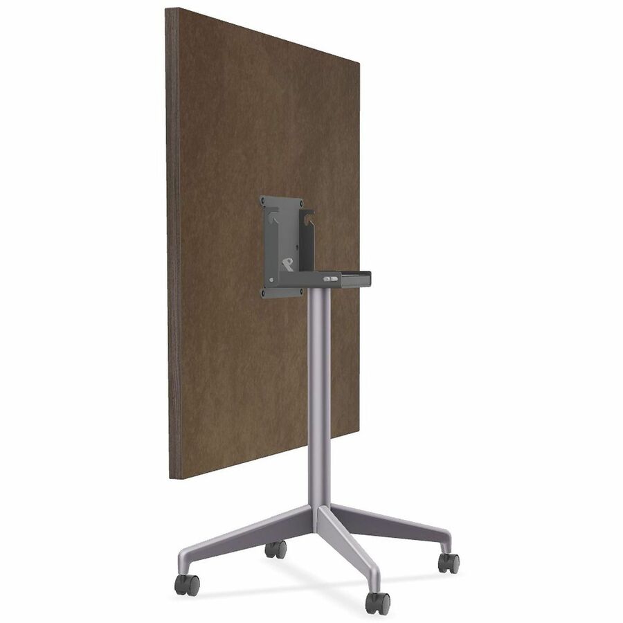Special-T ZIA Series Hospitality Tables Collection, Square Top, 42" x 42", 29" Height, Gray Driftwood High Pressure Laminate, Powder Coated X-shaped Cast Aluminum/Steel Base, Mid-Century Modern Style, 6 Tables per Bundle