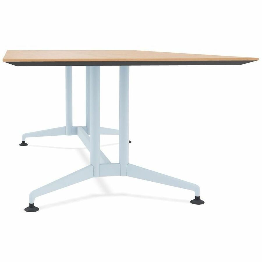 Special-T ZIA Series Conference Table, Rectangle Top, 96" W x 48" D x 29" H, Kensington Maple High Pressure Laminate, Powder Coated Double Column Cast Aluminum/Steel Base, 2 Tables per Bundle