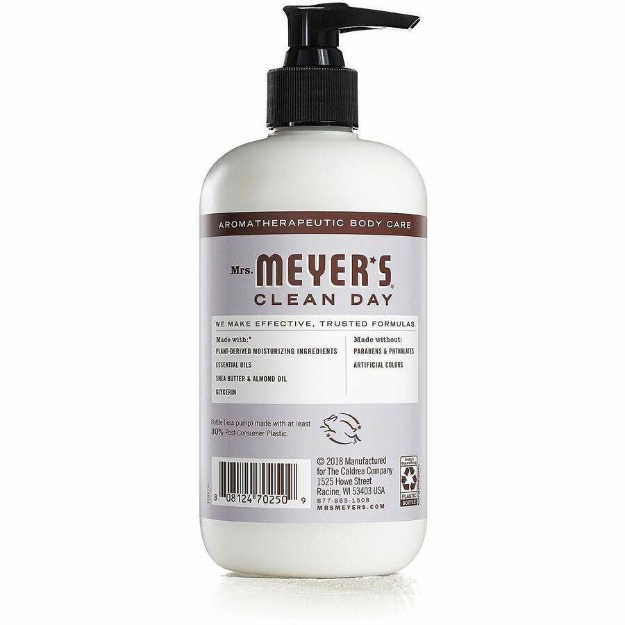 Mrs. Meyer's Clean Day Lavender Lotion - Lotion - 12 fl oz - Lavender - For Dry Skin - Applicable on Body - Cruelty-free, Non-greasy, Paraben-free, Moisturising - 6 / Carton