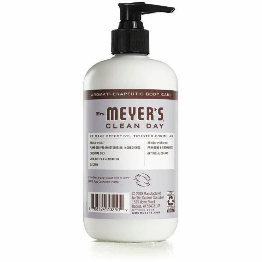 Mrs. Meyer's Clean Day Lavender Lotion - Lotion - 12 fl oz - Lavender - For Dry Skin - Applicable on Body - Cruelty-free, Non-greasy, Paraben-free, Moisturising - 6 / Carton