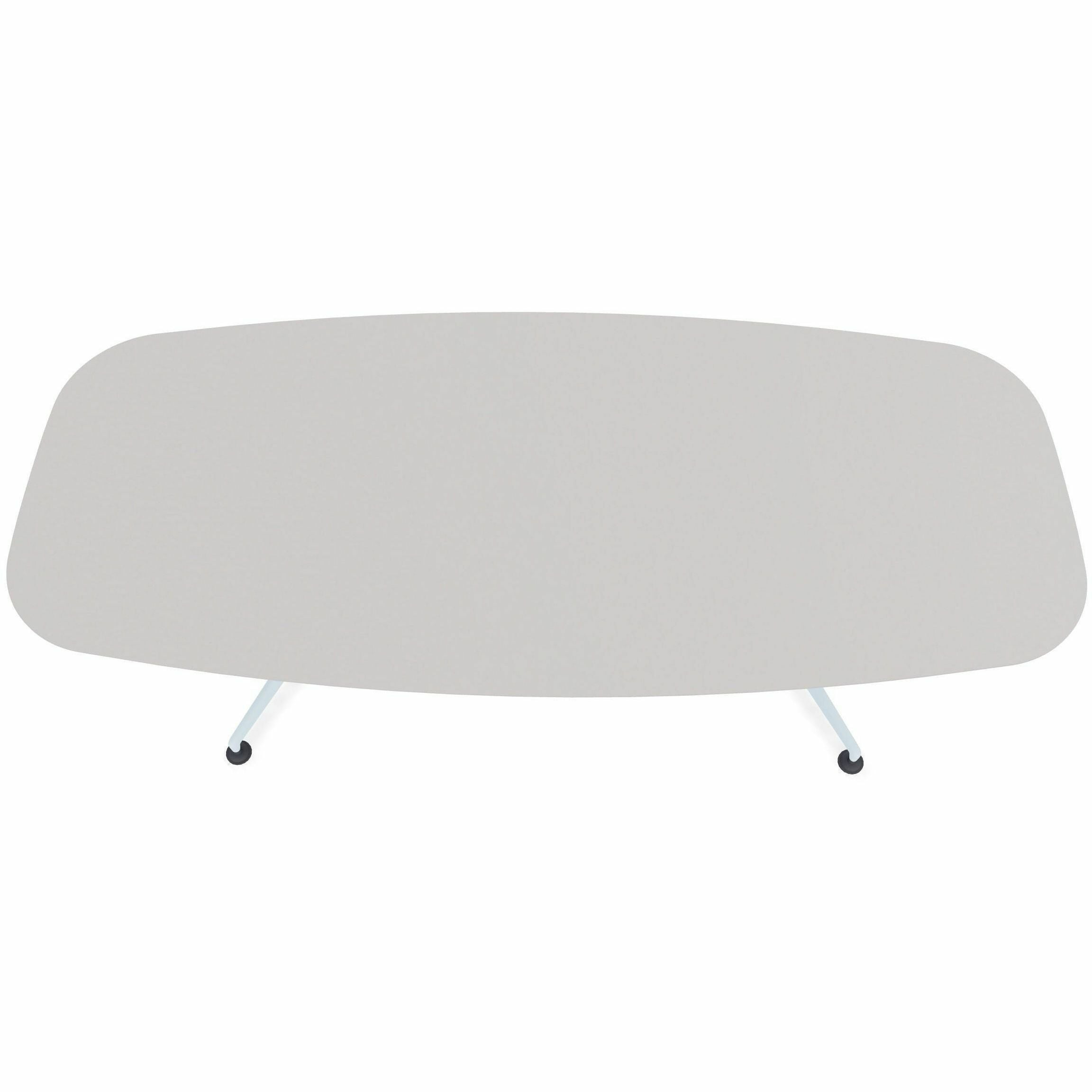 Special-T ZIA Series Conference Table, Elipse Top, 84" W x 48" D x 29" H, Gray High Pressure Laminate, Powder Coated Double Column Cast Aluminum/Steel Base, 2 Tables per Bundle