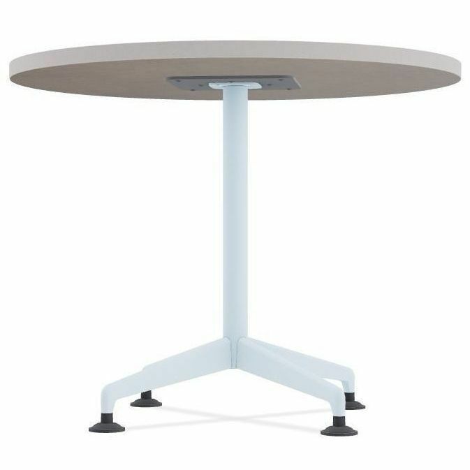 Special-T ZIA Series Conference Tables Collection, Elipse Top, Powder Coated Double Column Base, 96" W x 48" D x 29" H, White High Pressure Laminate, Cast Aluminum & Steel Base, 2 Tables per Bundle