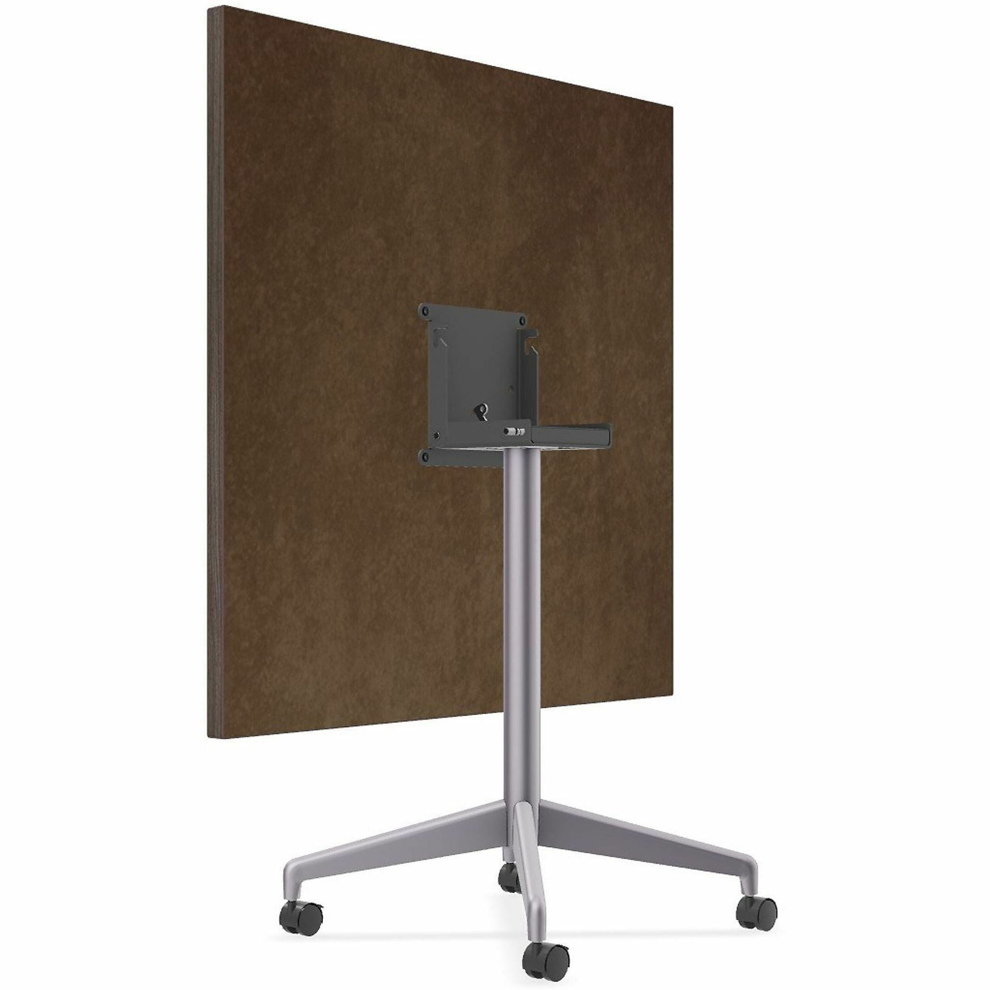 Special-T ZIA Series Hospitality Tables, Square 36"x36", 29" Height, Gray Driftwood HPL Top, Powder Coated X-Shaped Cast Aluminum/Steel Base, Mid-Century Modern Style, 6 Tables per Bundle