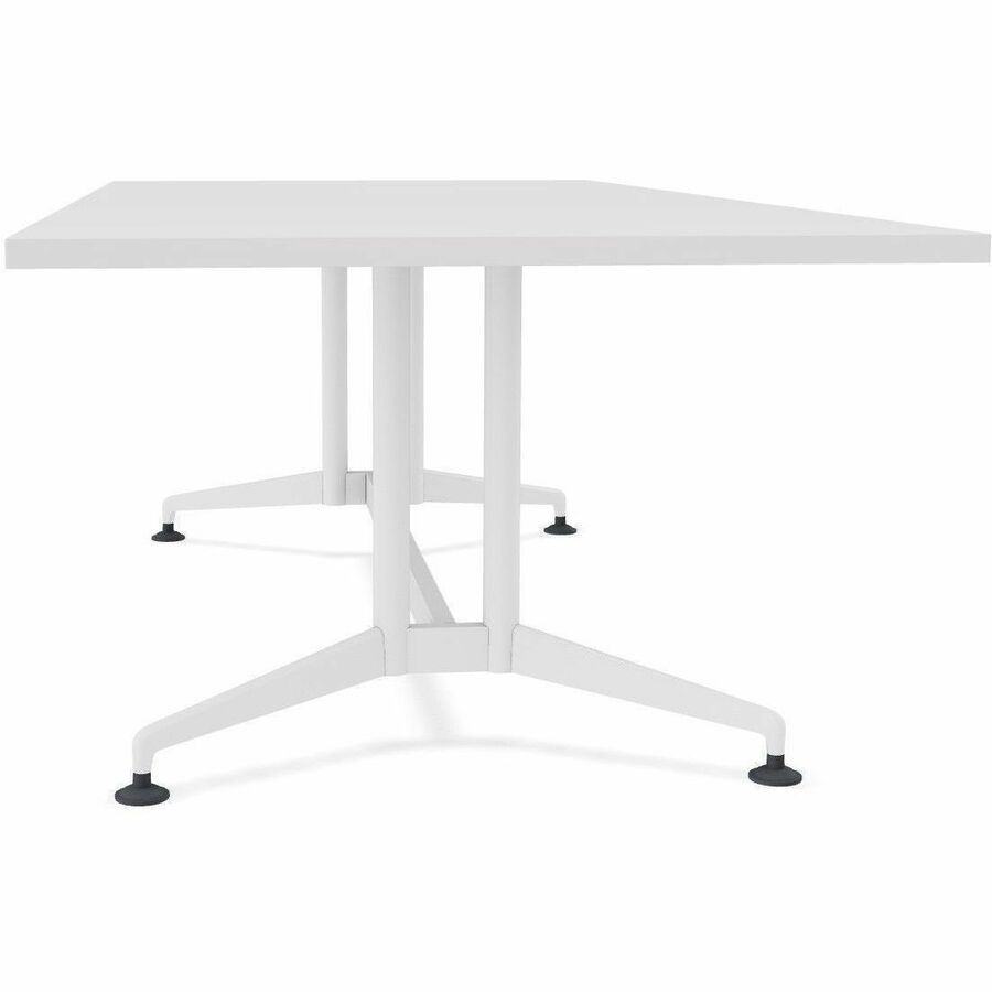 Special-T ZIA Series Conference Table, Rectangle, 96" x 48", White High Pressure Laminate, Powder Coated Double Column Cast Aluminum/Steel Base, 29" Height, 2 Tables per Bundle