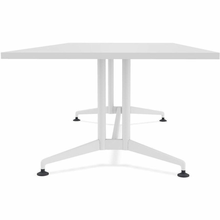 Special-T ZIA Series Conference Table, Rectangle, 96" x 48", White High Pressure Laminate, Powder Coated Double Column Cast Aluminum/Steel Base, 29" Height, 2 Tables per Bundle