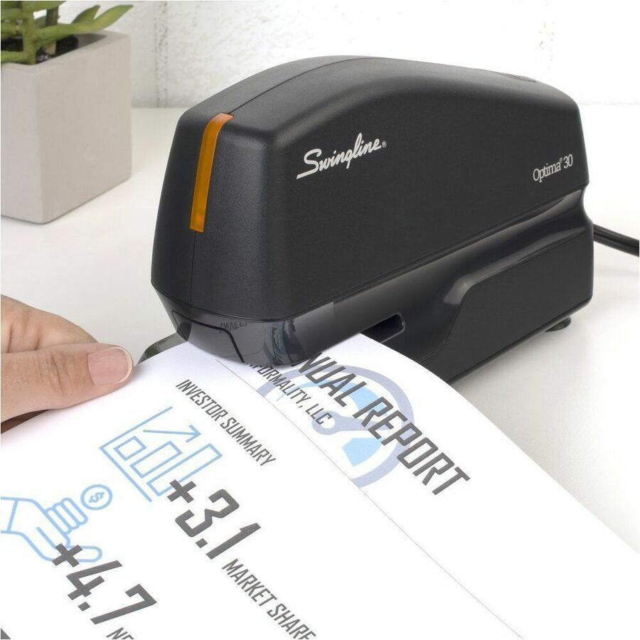 Staples Upto 30 Sheet - Full Strip - Staple Size:  - 23/0.24" - Black - Plastic - 1 Each