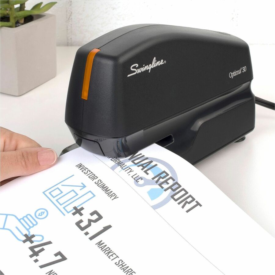 Staples Upto 30 Sheet - Full Strip - Staple Size:  - 23/0.24" - Black - Plastic - 1 Each