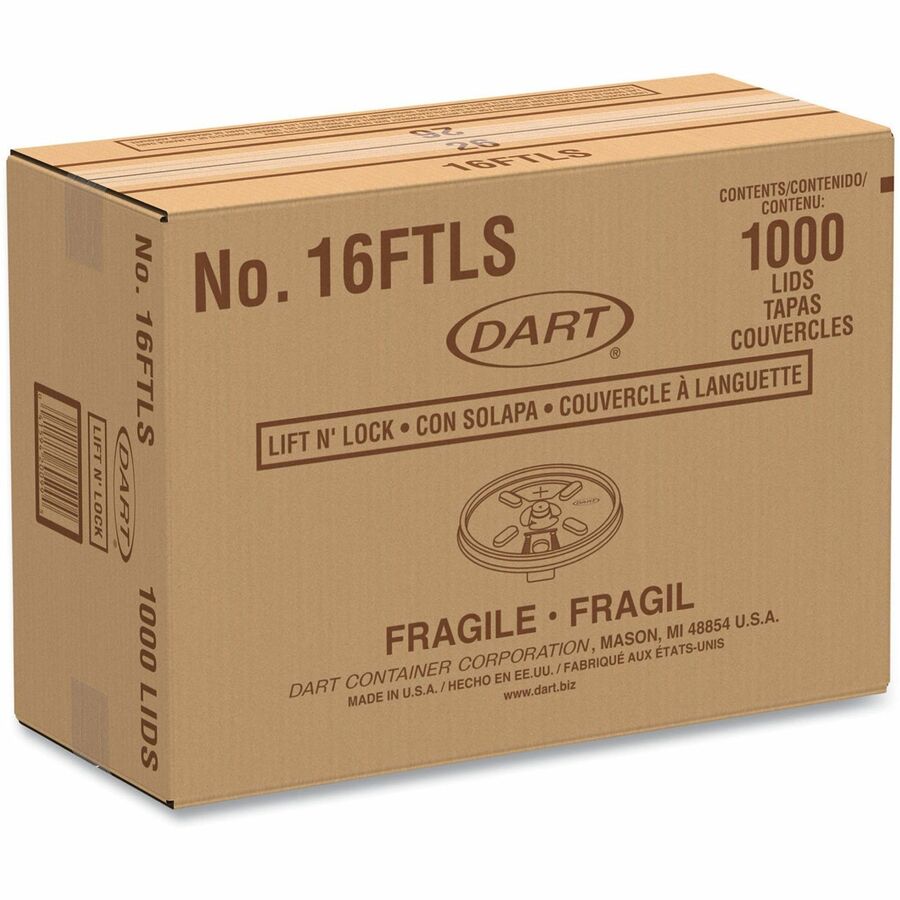 Round - Plastic - White - 100/Bag - 10 / Carton