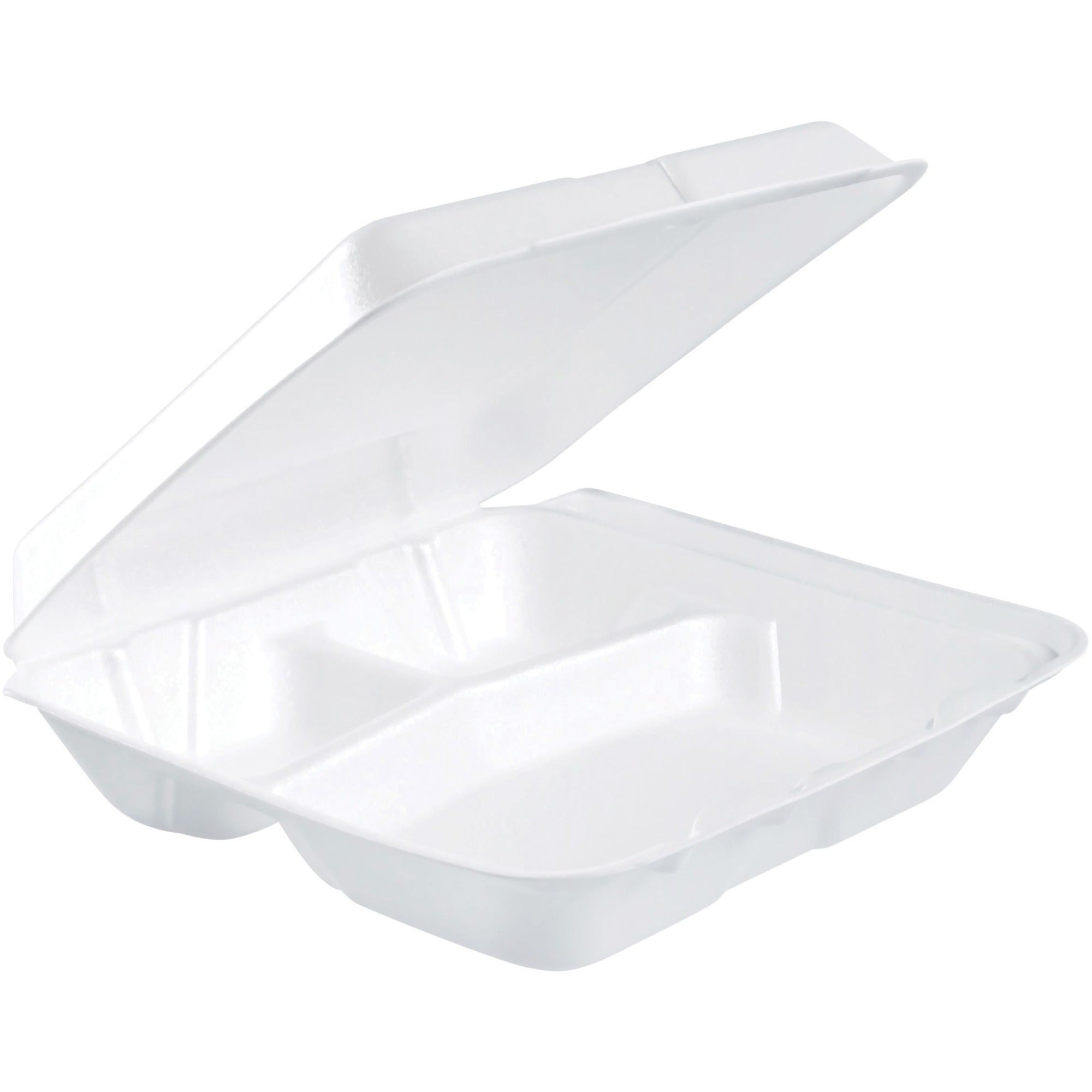 External Dimensions: 8" Length x 7.5" Width x 2.3" Height - Stackable - Extruded Polystyrene - White - For Transportation, Food Storage - 2 / Carton