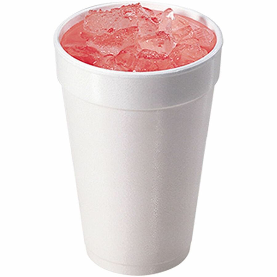 16 fl oz - White - Foam - Cold Drink, Hot Drink, Soft Drink - 25/Bag - 40 / Carton