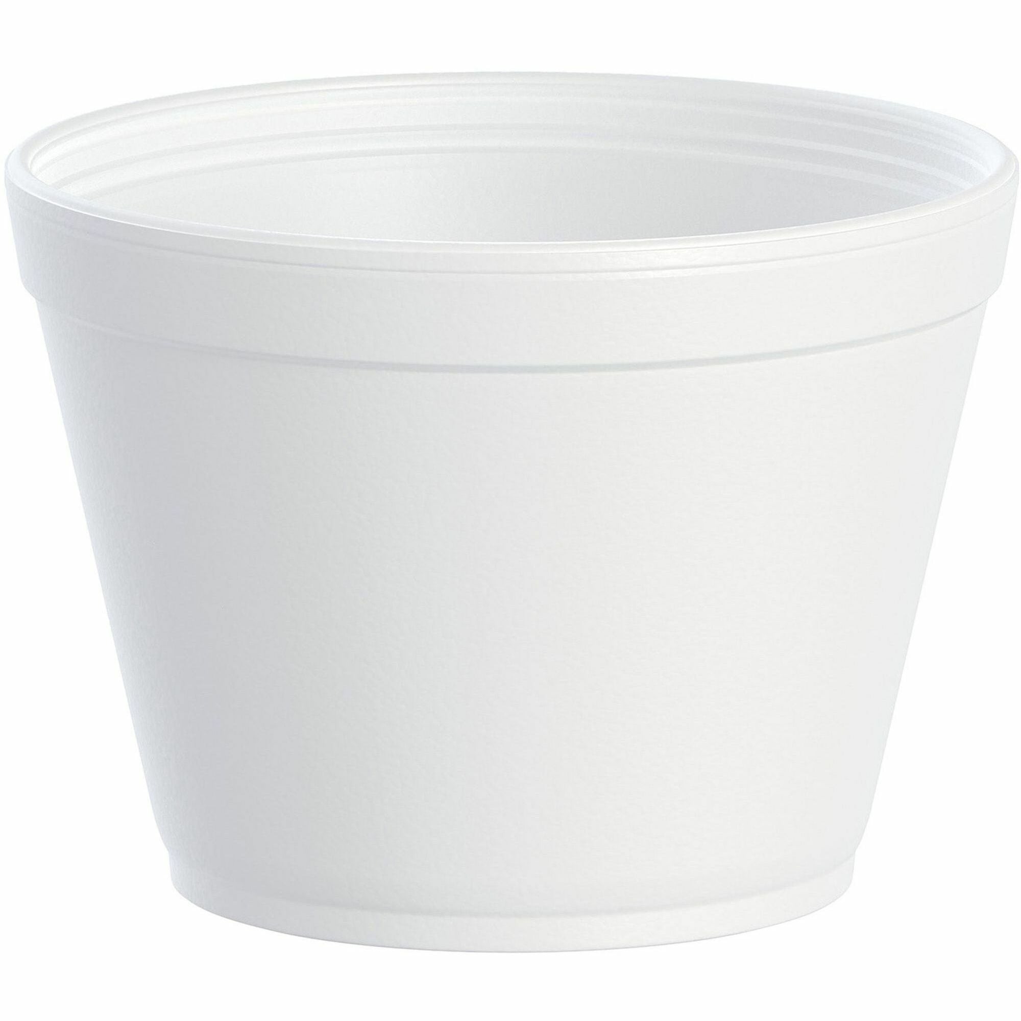 16 fl oz - Round - White - Foam - Sauce, Ice Cream - 25/Pack - 20 / Carton