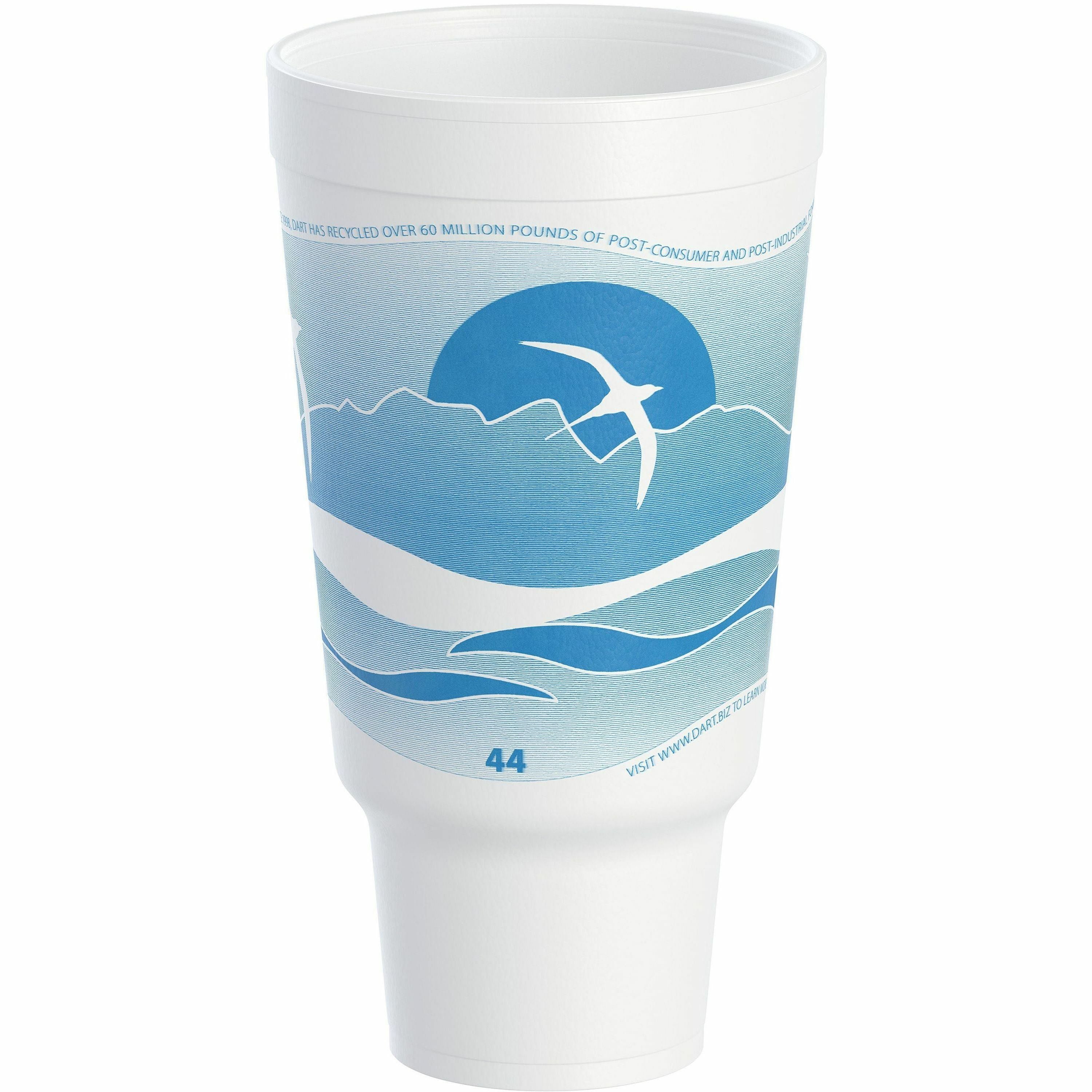 1.38 quart - Ocean Blue - Foam - Coffee, Soft Drink, Juice, Tea, Water, Hot Drink, Cold Drink - 15/Pack - 20 / Carton