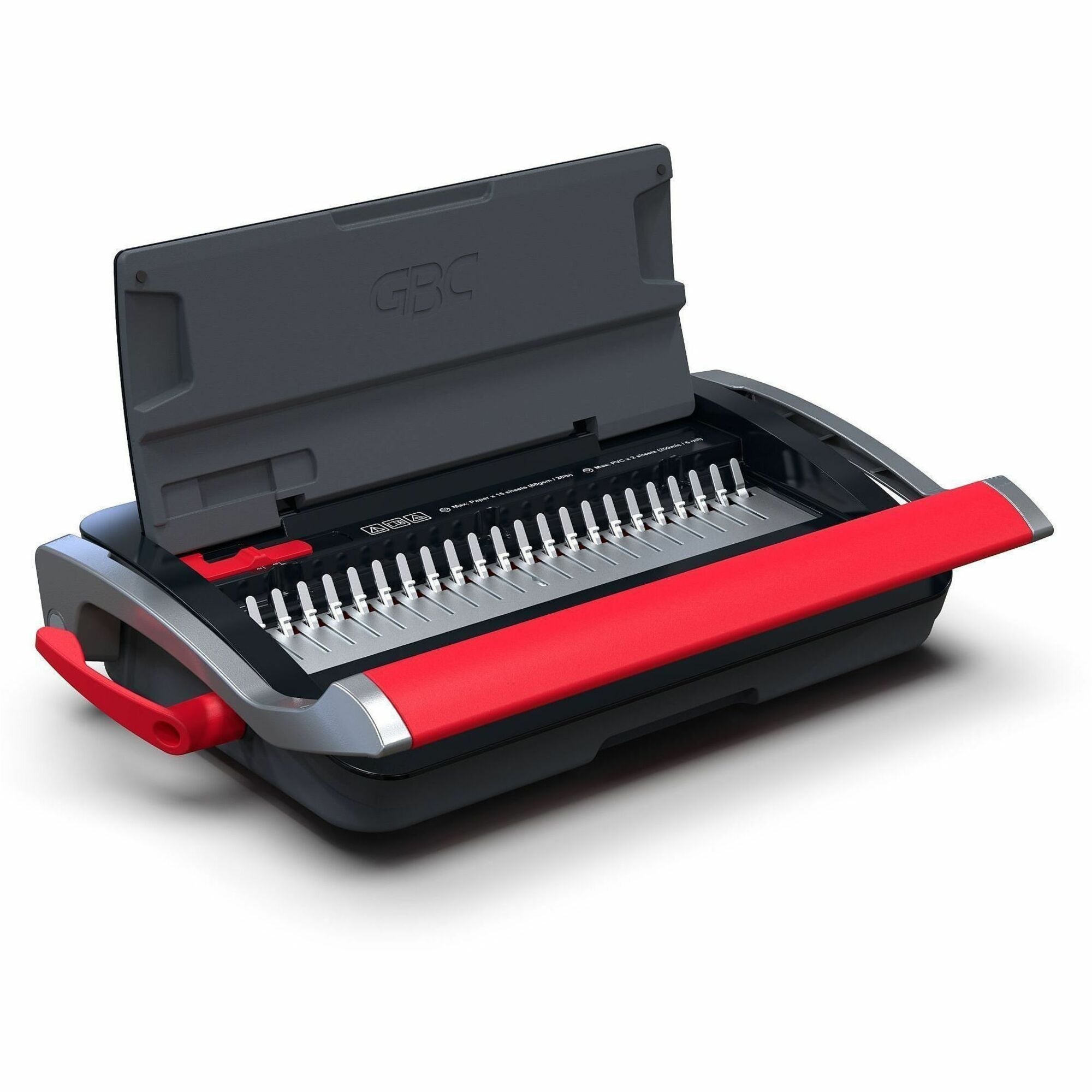 CombBind - 150 Sheet(s) Bind - 15 Punch - 3.5" Height x 18.1" Width x 11.5" Depth - Black, Red