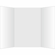 Geographics Royal Brites Tri-Fold Project Boards - Project, Poster, Crafting, Presentation - 36" Height x 48" Width - White - Kraft - 12 / Carton