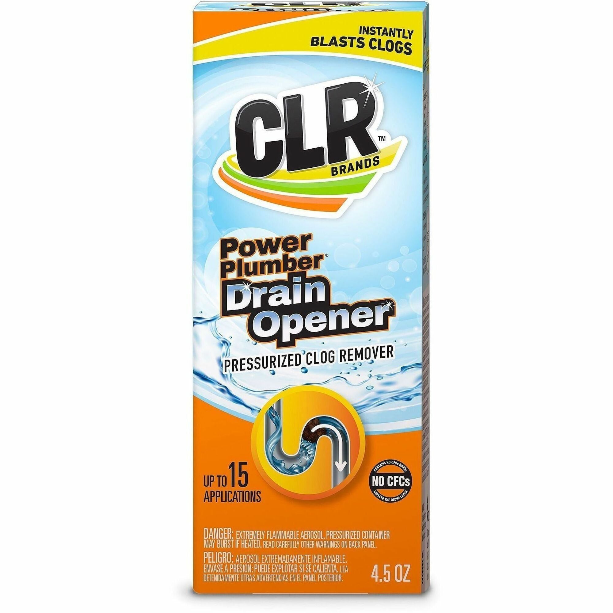 For Drain, Sink, Tub - Aerosol - 4.5 fl oz (0.1 quart) - Unclog, CFC-free, Easy to Use - White - 6 / Carton