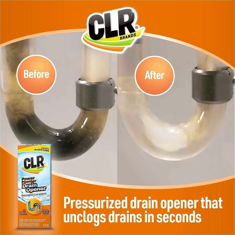 For Drain, Sink, Tub - Aerosol - 4.5 fl oz (0.1 quart) - Unclog, CFC-free, Easy to Use - White - 6 / Carton